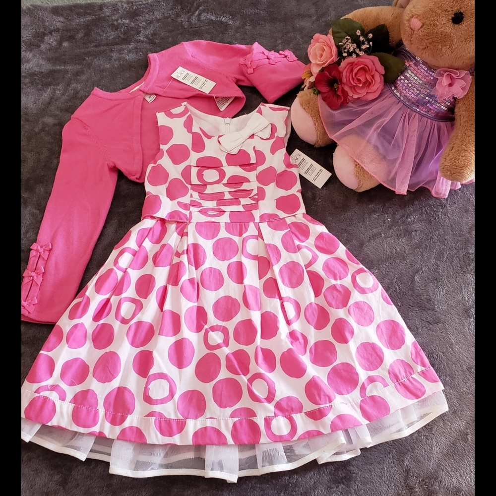 NEW Pink & white dress and Pink jacket